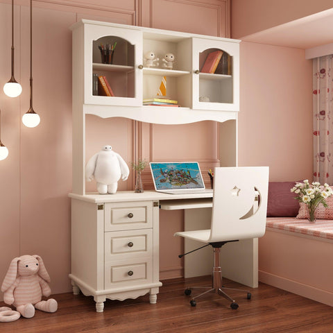 HB Rooms Pure Ivory Study Table (258#) - Kids Haven HB Rooms Pure Ivory Study Table (258#) - Kids Haven