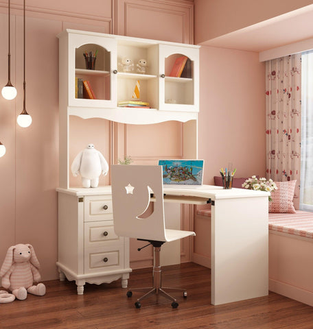HB Rooms Pure Ivory Study Table (258#) - Kids Haven HB Rooms Pure Ivory Study Table (258#) - Kids Haven