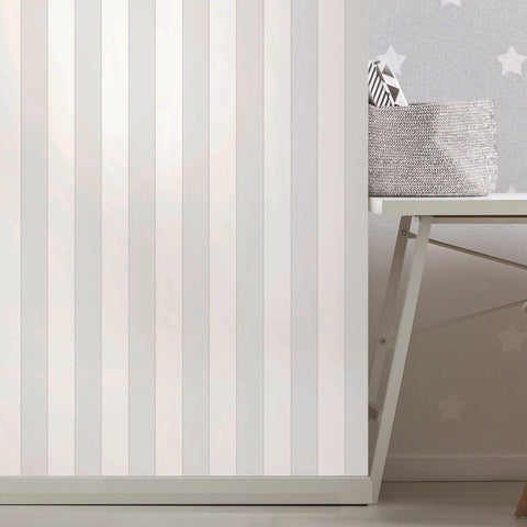 Grey & White Stripes Wallpaper - Kids Haven Grey & White Stripes Wallpaper - Kids Haven