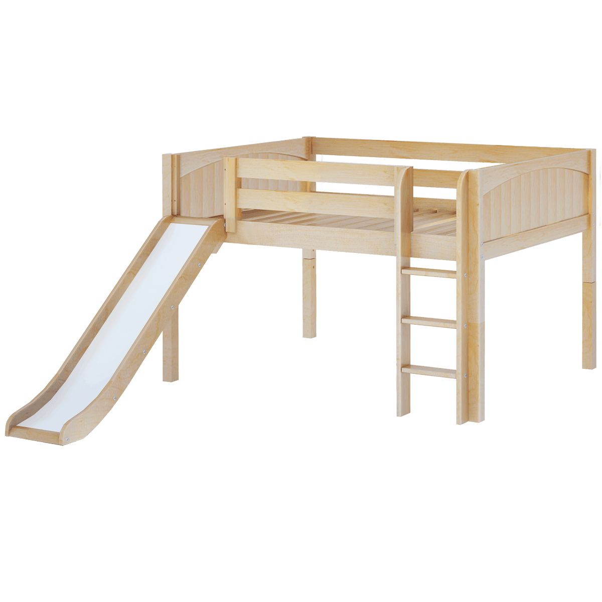 Maxtrix Low Loft w Front Slide (Ladder or Staircase) - fabric options - Kids Haven Maxtrix Low Loft w Front Slide (Ladder or Staircase) - fabric options - Kids Haven