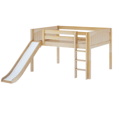 Maxtrix Low Loft w Front Slide (Ladder or Staircase) - fabric options - Kids Haven Maxtrix Low Loft w Front Slide (Ladder or Staircase) - fabric options - Kids Haven