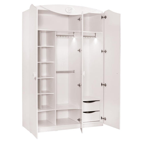 Cilek Baby Cotton Sl 3 Doors Wardrobe - Kids Haven Cilek Baby Cotton Sl 3 Doors Wardrobe - Kids Haven