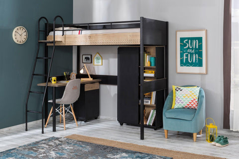 Cilek Black High Nightstand - Kids Haven Cilek Black High Nightstand - Kids Haven