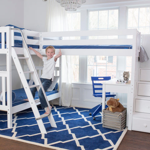 Maxtrix Corner High Loft Bunk - with options - Kids Haven Maxtrix Corner High Loft Bunk - with options - Kids Haven