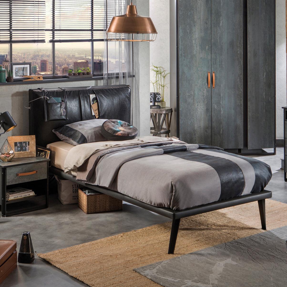 Cilek Dark Metal Bed (100X200 Cm Or 120X200 Cm) - Kids Haven Cilek Dark Metal Bed (100X200 Cm Or 120X200 Cm) - Kids Haven