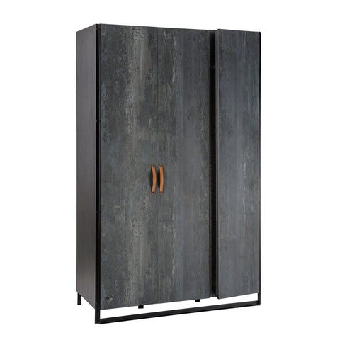 Cilek Dark Metal 3 Doors Wardrobe Cilek Dark Metal 3 Doors Wardrobe