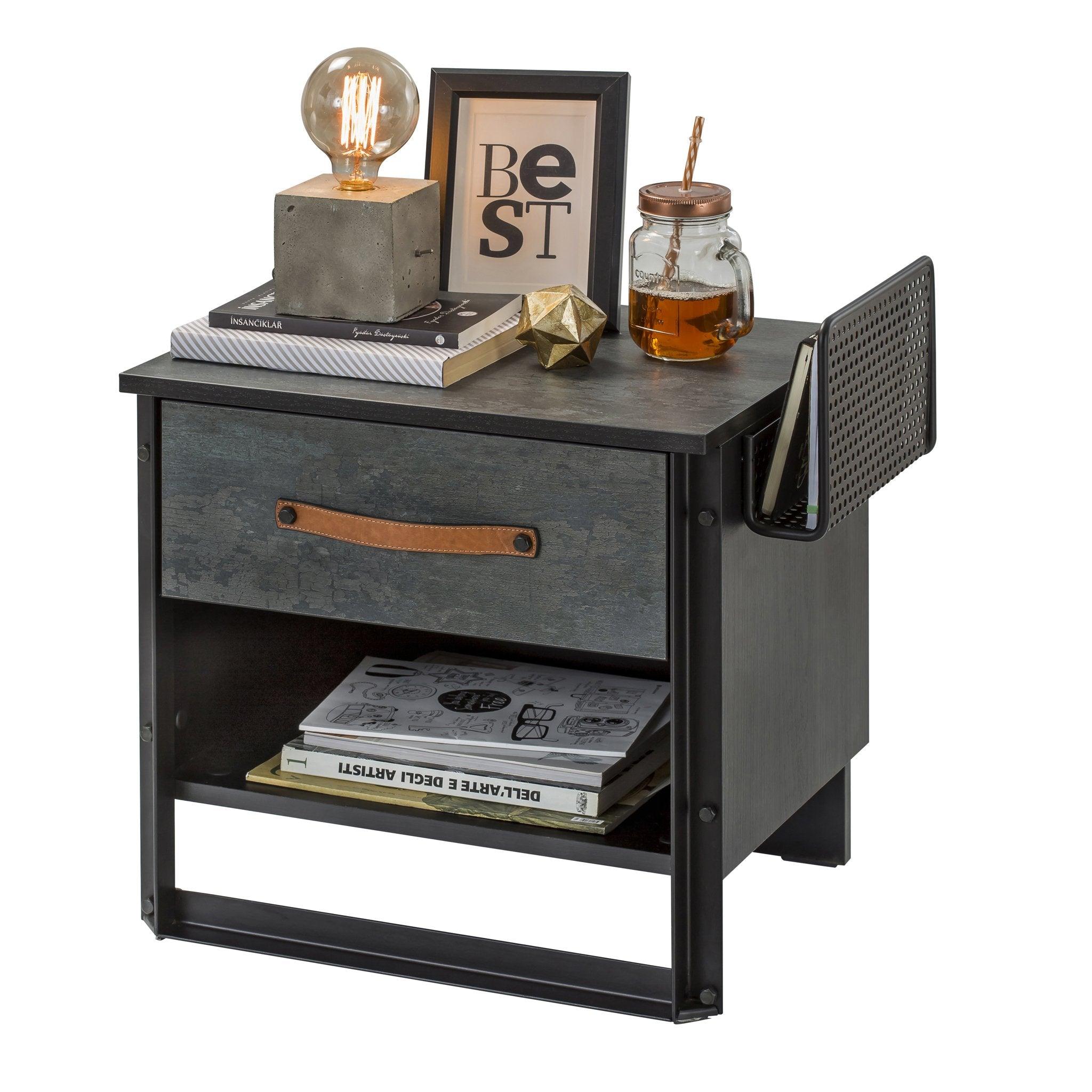 Cilek Dark Metal Nightstand Cilek Dark Metal Nightstand