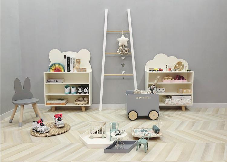FIJN Cloud/Bear Low 3 Tier Rack - Kids Haven FIJN Cloud/Bear Low 3 Tier Rack - Kids Haven
