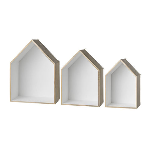 FIJN House Wall Rack (3 Sizes / White or Pink) - Kids Haven FIJN House Wall Rack (3 Sizes / White or Pink) - Kids Haven