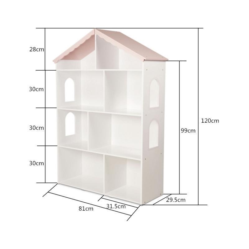 FIJN Pink Roof House Bookshelf - Kids Haven