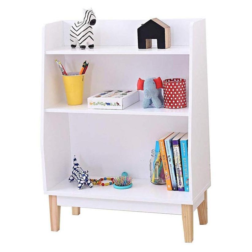 FIJN White and Wood 3 Tier Shelf