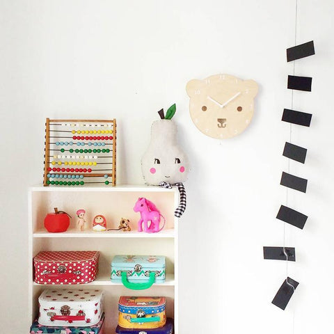 FIJN Wooden Bear Clock - Kids Haven FIJN Wooden Bear Clock - Kids Haven