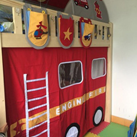 Snuggle Fire Engine Underbed Curtains Snuggle Fire Engine Underbed Curtains