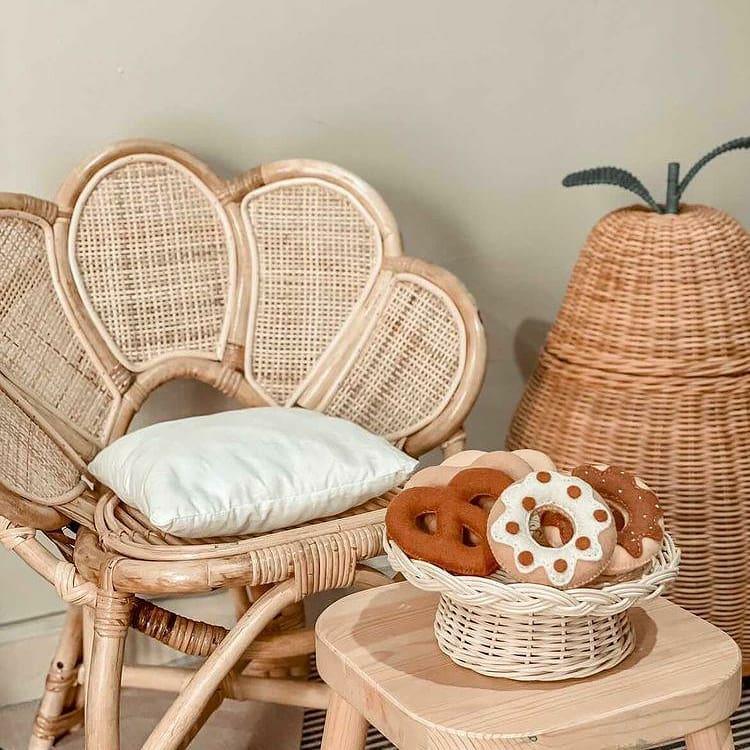 WOVEN Rattan Flower Chair – Kids Haven - Main Image