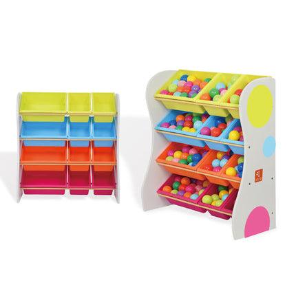 PETIT Solid Wood 12 Bins Toy Organiser - Kids Haven PETIT Solid Wood 12 Bins Toy Organiser - Kids Haven