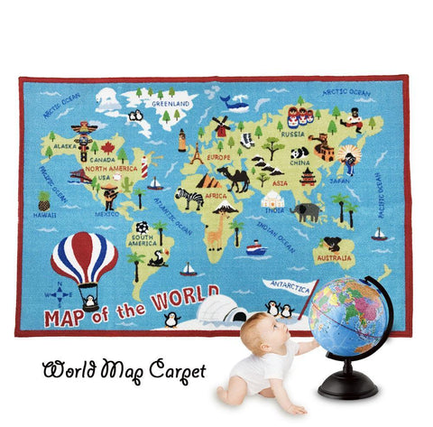 EFFEN World Map Rug - Kids Haven EFFEN World Map Rug - Kids Haven