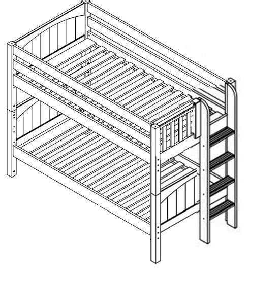 Maxtrix Basic Low Bunk (Ladder or Staircase) - fabric options - Kids Haven