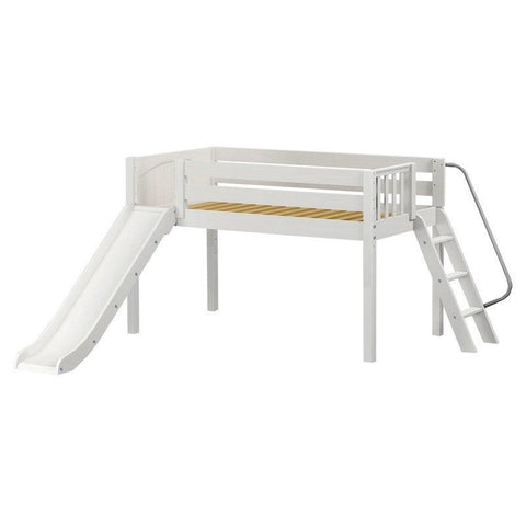 Maxtrix Low Loft w Front Slide (Ladder or Staircase) - fabric options - Kids Haven Maxtrix Low Loft w Front Slide (Ladder or Staircase) - fabric options - Kids Haven