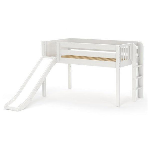Maxtrix Low Loft w Front Slide (Ladder or Staircase) - fabric options - Kids Haven Maxtrix Low Loft w Front Slide (Ladder or Staircase) - fabric options - Kids Haven