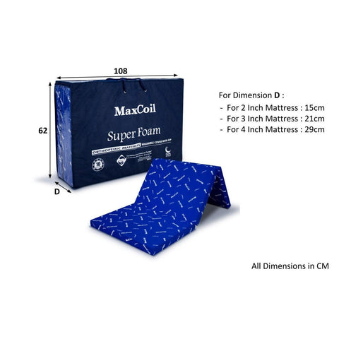 Maxcoil Foldable Super Foam Mattress - Kids Haven Maxcoil Foldable Super Foam Mattress - Kids Haven