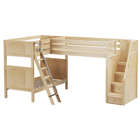 Maxtrix Corner High Loft Bunk (Angled/Staircase)