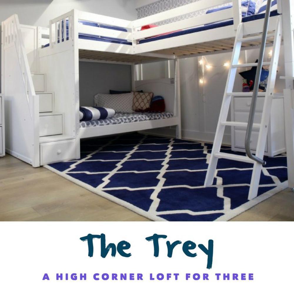 Maxtrix Corner High Loft Bunk - with options - Kids Haven Maxtrix Corner High Loft Bunk - with options - Kids Haven