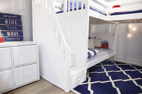 Maxtrix Corner High Loft Bunk - with options - Kids Haven