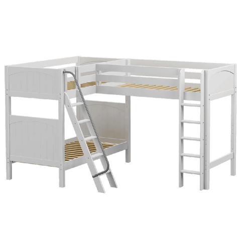 Maxtrix Corner High Loft Bunk - with options - Kids Haven Maxtrix Corner High Loft Bunk - with options - Kids Haven