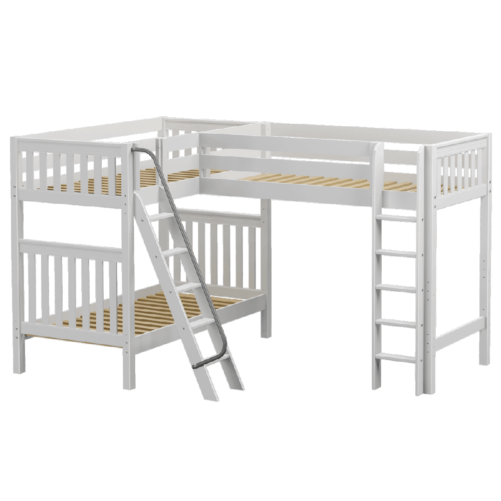 Maxtrix Corner High Loft Bunk - with options - Kids Haven Maxtrix Corner High Loft Bunk - with options - Kids Haven