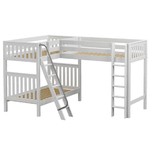 Maxtrix Corner High Loft Bunk - with options - Kids Haven