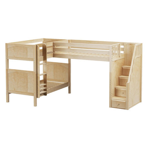 Maxtrix Corner High Loft Bunk - with options - Kids Haven Maxtrix Corner High Loft Bunk - with options - Kids Haven