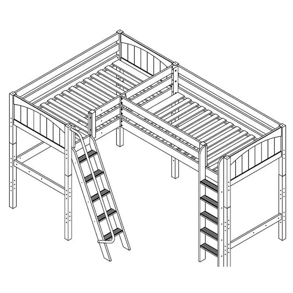 Maxtrix Corner High Loft Loft - with options - Kids Haven