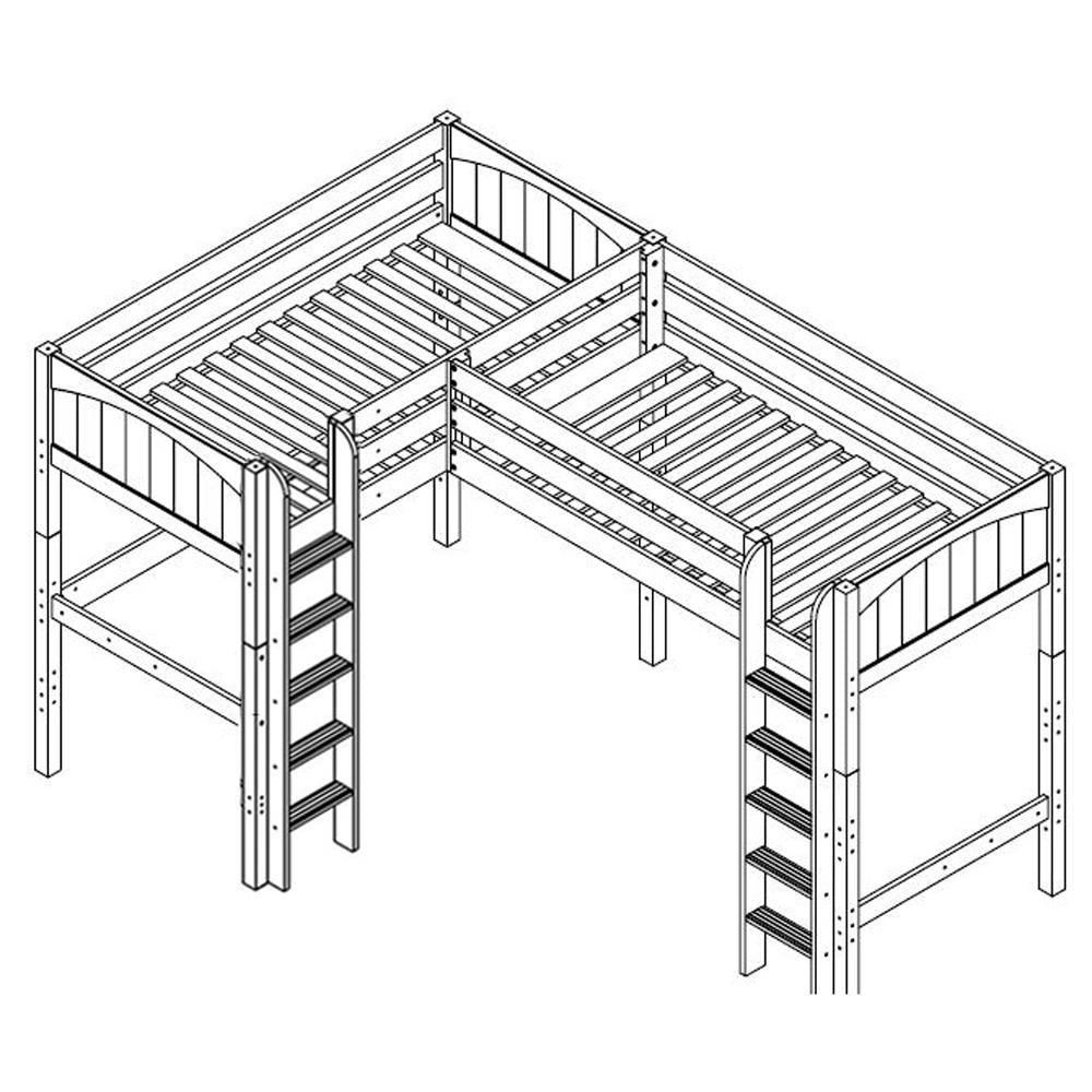 Maxtrix Corner High Loft Loft - with options - Kids Haven Maxtrix Corner High Loft Loft - with options - Kids Haven
