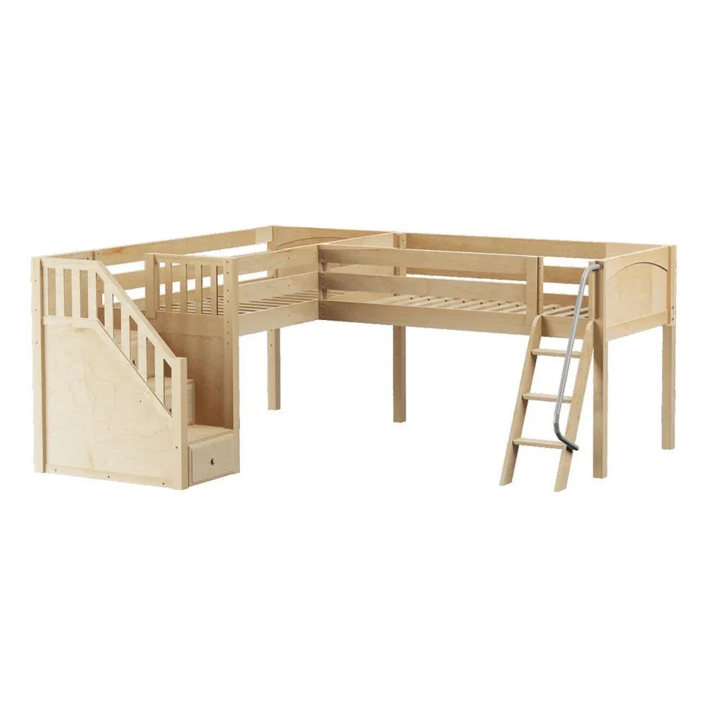 Maxtrix Corner Low Loft Loft - with options - Kids Haven