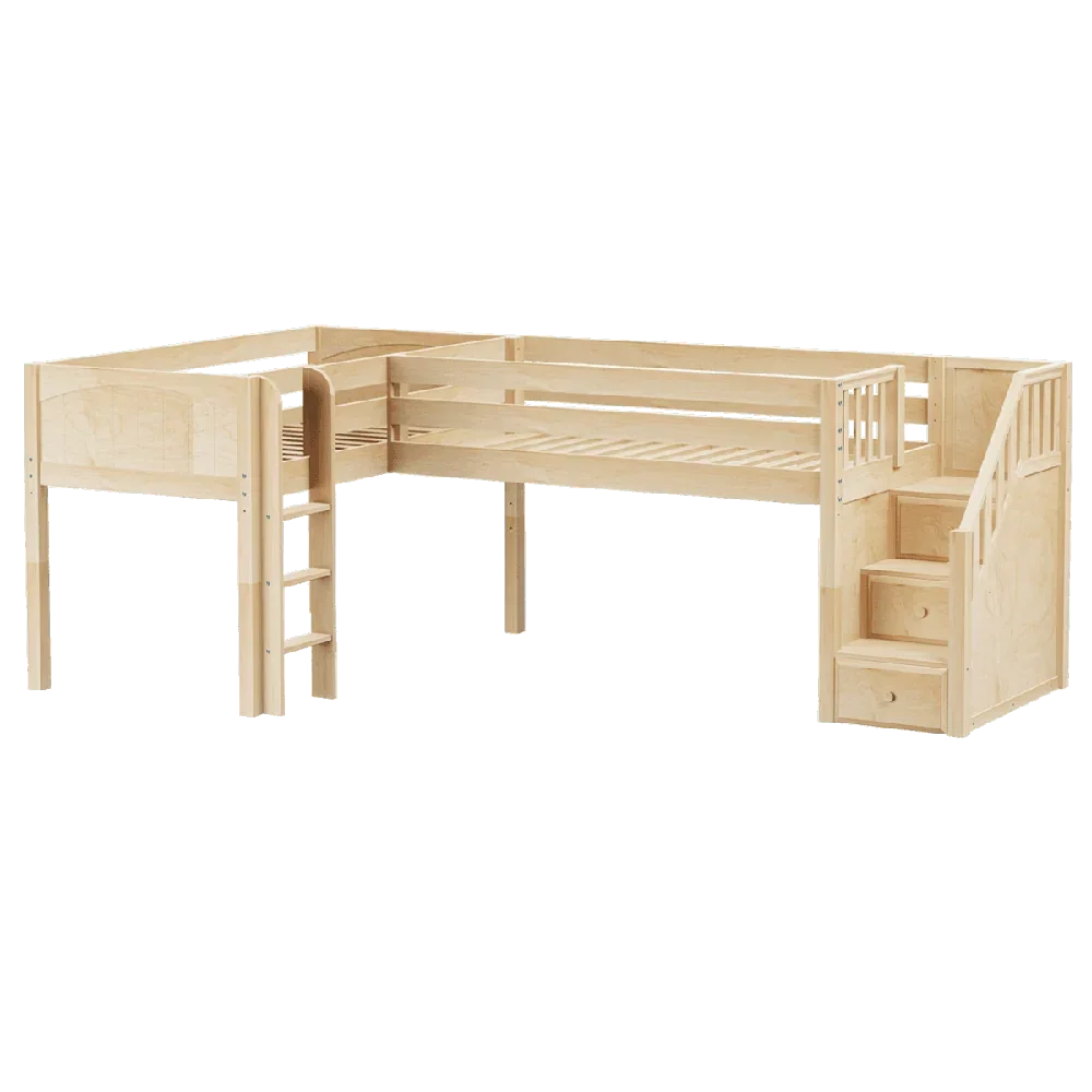 Maxtrix Corner Low Loft Loft - with options - Kids Haven