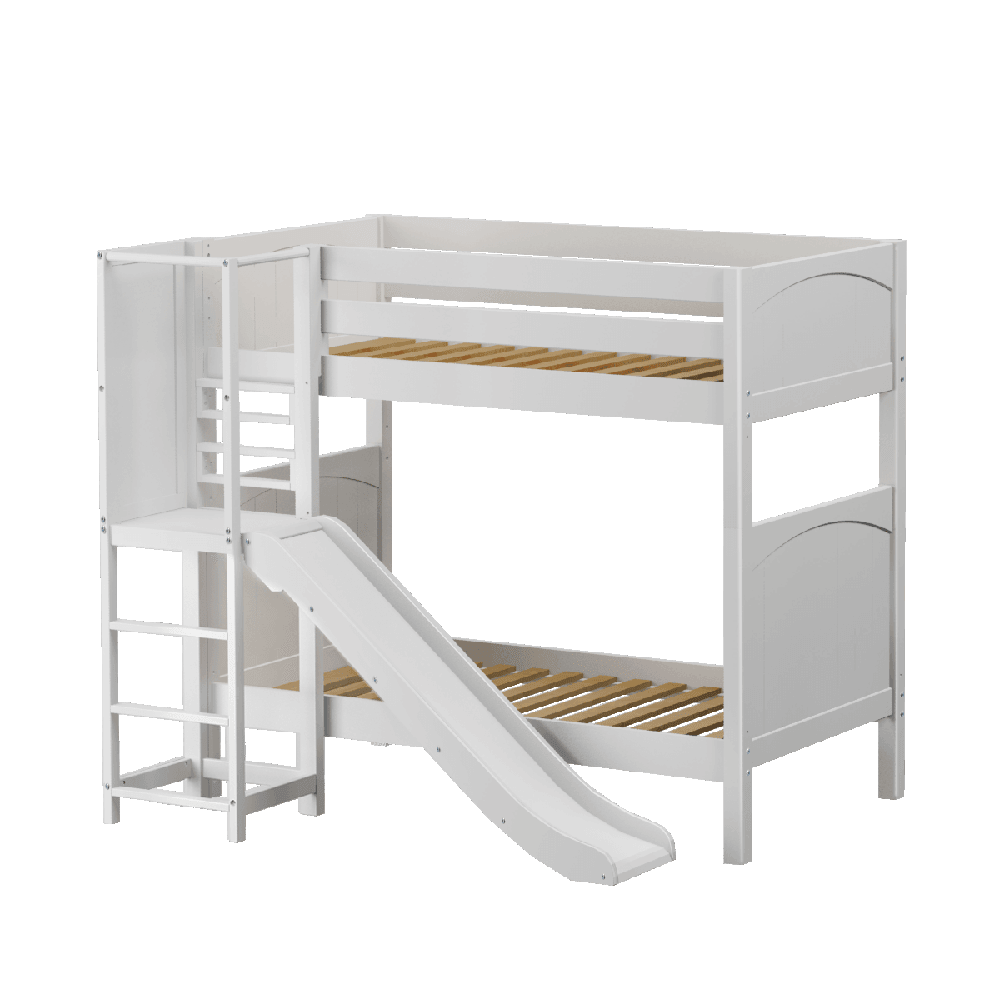Maxtrix High Bunk w Slide Platform (Choose front or side) - Kids Haven Maxtrix High Bunk w Slide Platform (Choose front or side) - Kids Haven