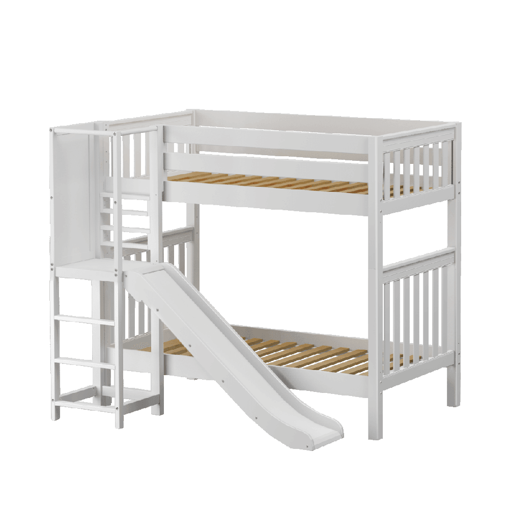 Maxtrix High Bunk w Slide Platform (Choose front or side) - Kids Haven Maxtrix High Bunk w Slide Platform (Choose front or side) - Kids Haven