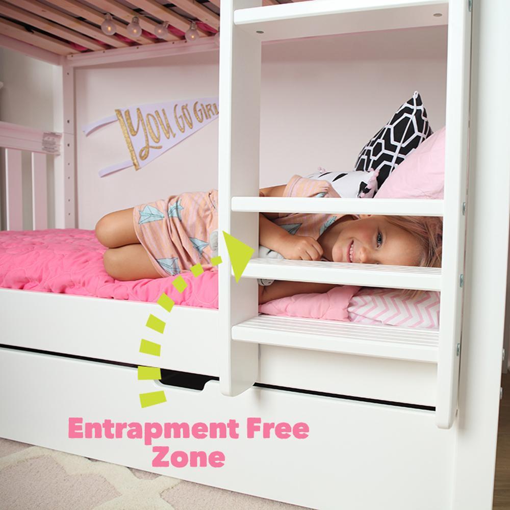 Maxtrix Low Bunk w Slide Platform (Choose front or side) - Kids Haven