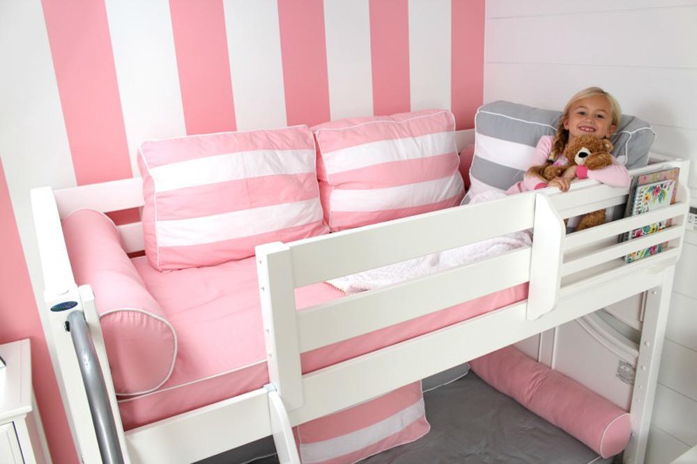 Maxtrix Parallel Bed w Angled Ladder (w Pullout) - Kids Haven
