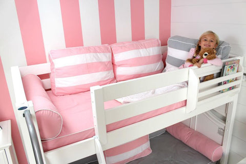 Maxtrix Low Bunk w Slide Platform (Choose front or side) - Kids Haven Maxtrix Low Bunk w Slide Platform (Choose front or side) - Kids Haven