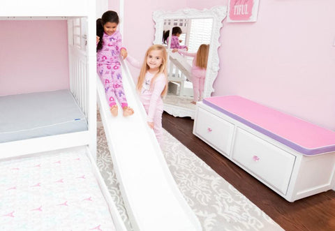 Maxtrix High Bunk w Slide Platform (Choose front or side) - Kids Haven Maxtrix High Bunk w Slide Platform (Choose front or side) - Kids Haven