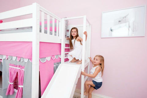 Maxtrix High Bunk w Slide Platform (Choose front or side) - Kids Haven Maxtrix High Bunk w Slide Platform (Choose front or side) - Kids Haven