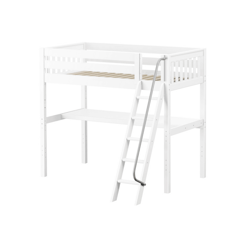 Maxtrix Ultra High Loft w Front Angled Ladder w Table - Kids Haven Maxtrix Ultra High Loft w Front Angled Ladder w Table - Kids Haven