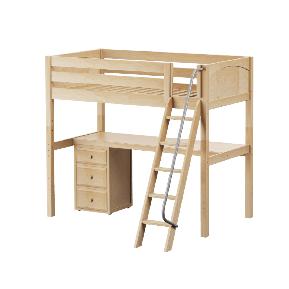 Maxtrix High Loft w Angled Ladder w Table w 1 Drawer Set Maxtrix High Loft w Angled Ladder w Table w 1 Drawer Set