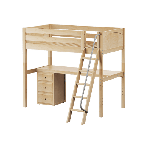 Maxtrix High Loft w Angled Ladder w Table w 1 Drawer Set Maxtrix High Loft w Angled Ladder w Table w 1 Drawer Set
