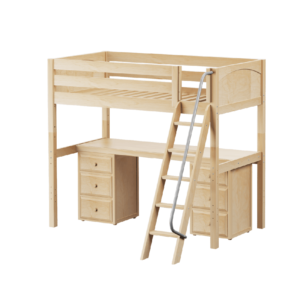 Maxtrix Ultra High Loft w Angled Ladder w Table w 2 Drawers Maxtrix Ultra High Loft w Angled Ladder w Table w 2 Drawers