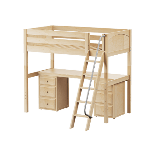 Maxtrix Ultra High Loft w Angled Ladder w Table w 2 Drawers