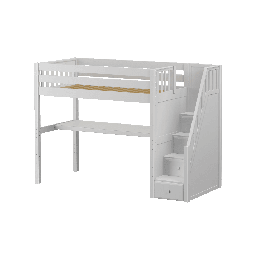 Maxtrix High Loft w Staircase w Table - Kids Haven Maxtrix High Loft w Staircase w Table - Kids Haven