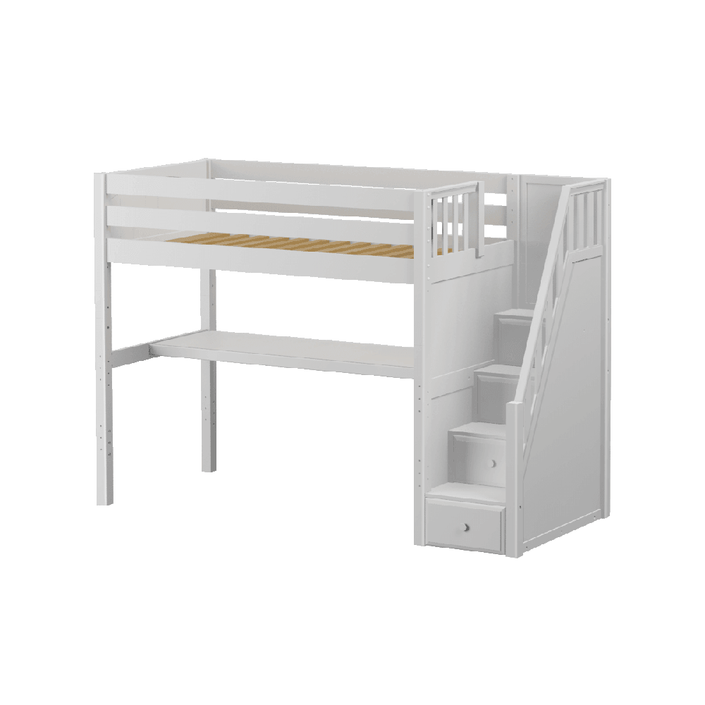 Maxtrix High Loft w Staircase w Table - Kids Haven Maxtrix High Loft w Staircase w Table - Kids Haven