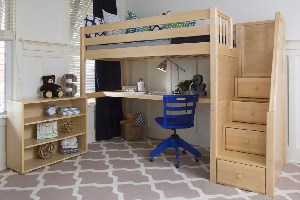 Maxtrix High Loft w Staircase w Table - Kids Haven Maxtrix High Loft w Staircase w Table - Kids Haven